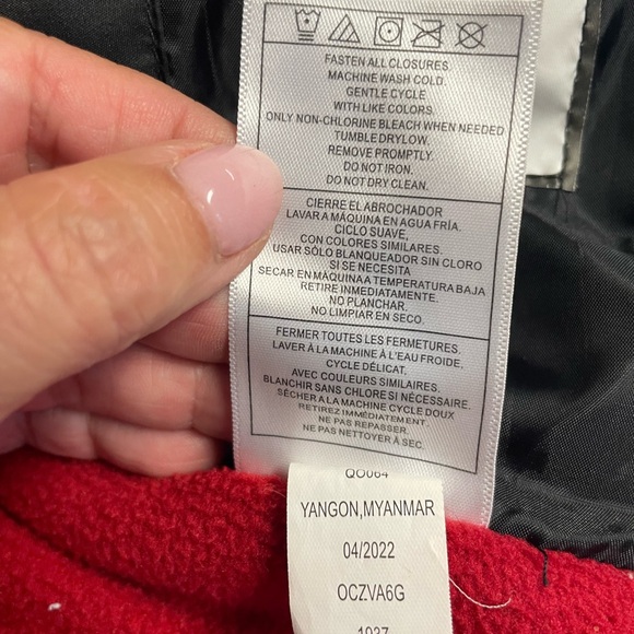 Gray and Black Kids Puffer Jacket with Red Lining - Picture 11 of 12